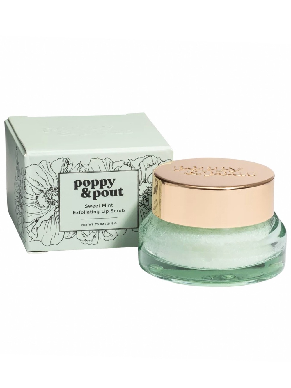 Poppy & Pout Sweet Mint Exfoliating Lip Scrub .75oz